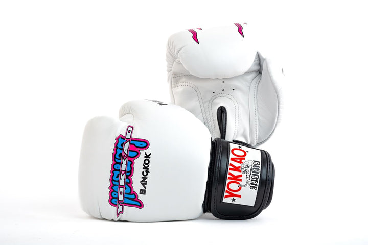 YOKKAO Matrix Breathable Muay Thai Boxing Gloves 10oz East Club White, 10oz East Club White