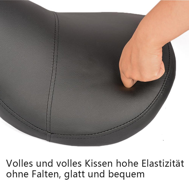Mingone Sattelhocker Ergonomisch 360°-Drehung, 2 Stück Schwarz | Gepolsterte PU-Sitzfläche, Ergonomi