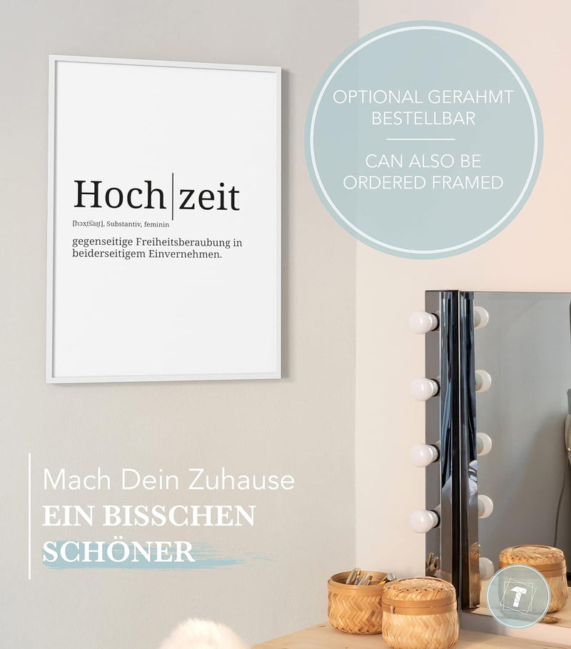 Papierschmiede® Definition: Hochzeit, DIN A1 (59x84 cm), XXL Poster für Wohnzimmer, Schlafzimmer, Kü