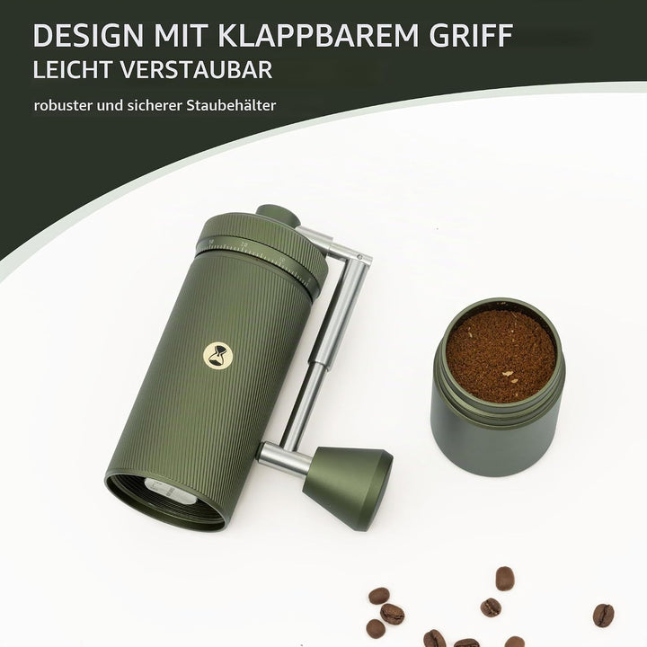 Manuelle Kaffeemühle S3 TIMEMORE, Numerisch Einstellbare Feinheit, Klappgriff, Upgrade Integriertes