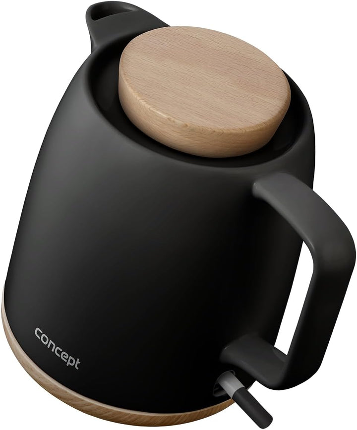 Concept RK0086 Keramik-Wasserkocher Elegant 1 l schwarz