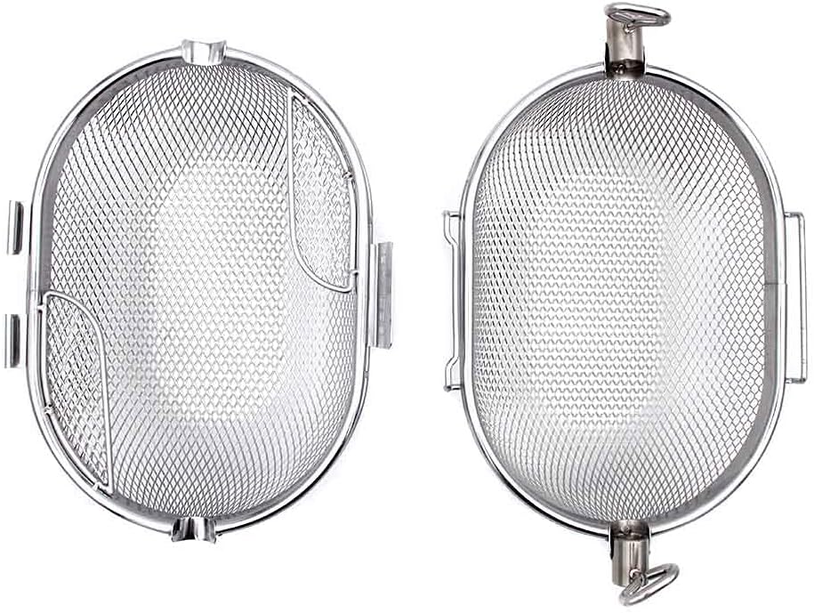 SANTOS XS Drehspiess-Korb für Drehspiesse (⌀ max 14mm) - Grillkorb für kleine Grills - Grillzubehör