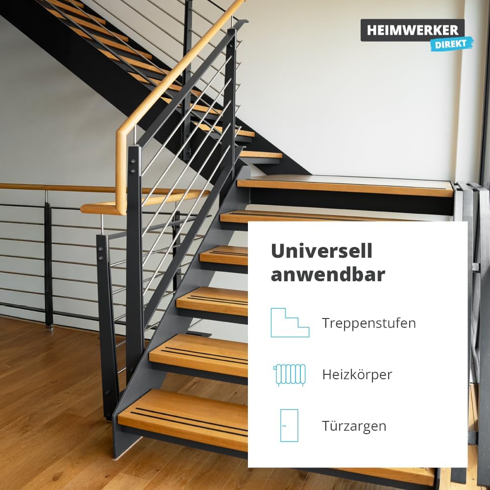 2x Alfa Treppenvlies 330 mm x 25 m Profi-Qualität selbstklebendes Abdeckvlies 230 g/m² für Treppen,