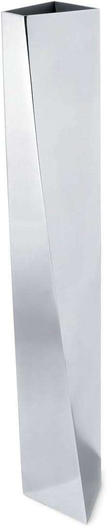Alessi Crevasse ZH01 Design Blumenvase, Edelstahl, Glänzend Poliert