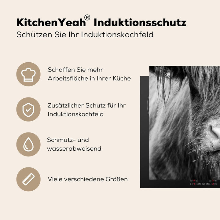 KitchenYeah© Herdabdeckplatte Einteilig Küche Herdabdeckung Induktionsfeld Ceranfeld Herdabdeckplatt