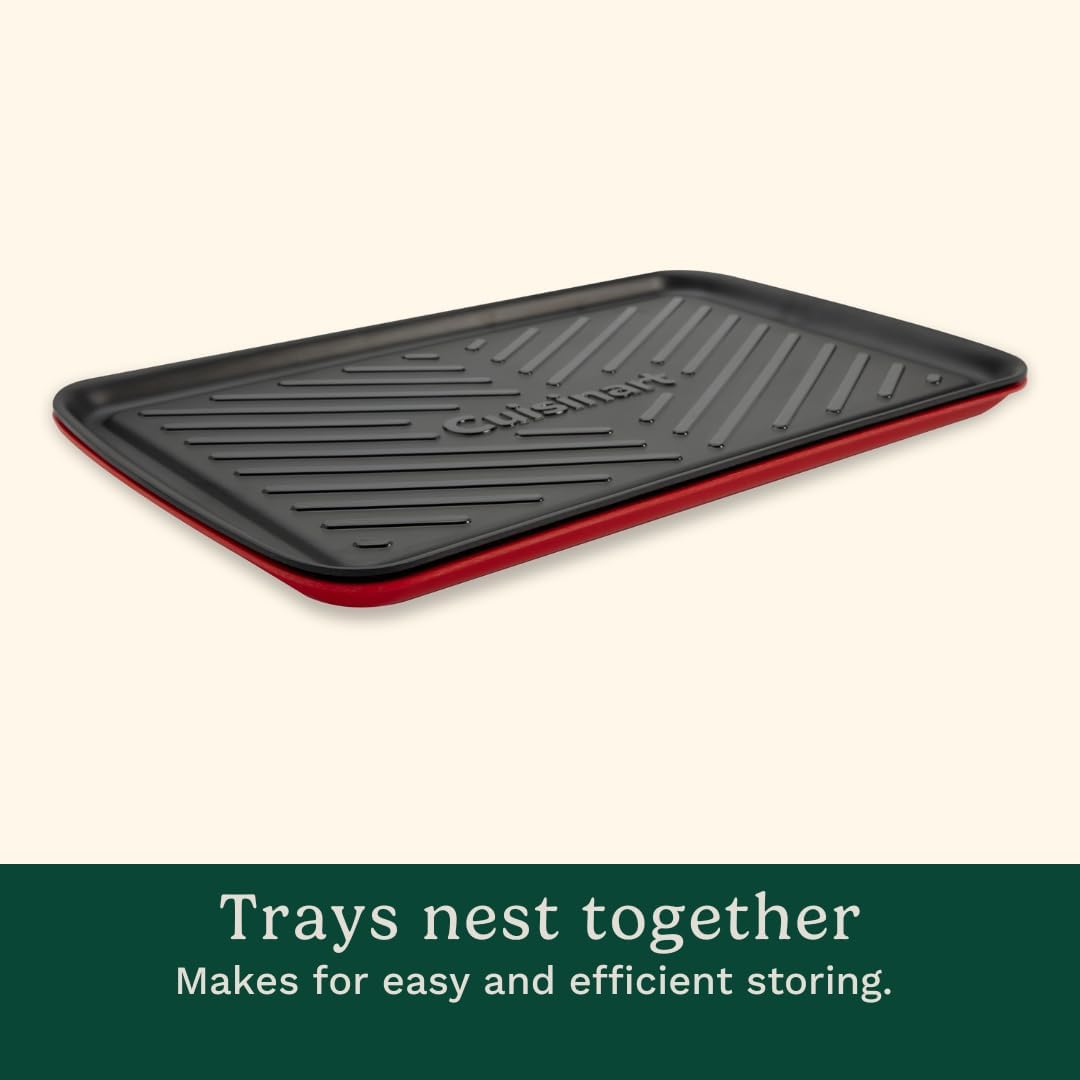 Cuisinart CPK-200 Grilltabletts zum Vorbereiten und Servieren, Schwarz und Rot, gross, 17 x 10 5, Gr