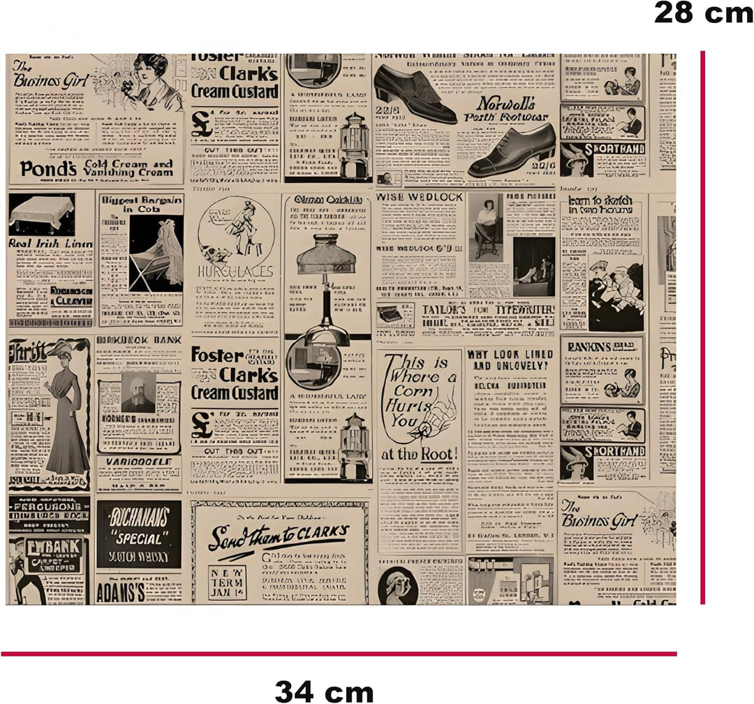 100 Stück Fettdichtes Papier 28X34cm Braunes Zeitungen Greaseproof Parchment Deli Papierblätter Deli
