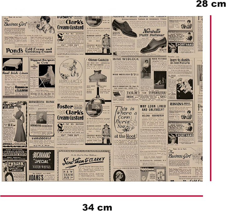 100 Stück Fettdichtes Papier 28X34cm Braunes Zeitungen Greaseproof Parchment Deli Papierblätter Deli