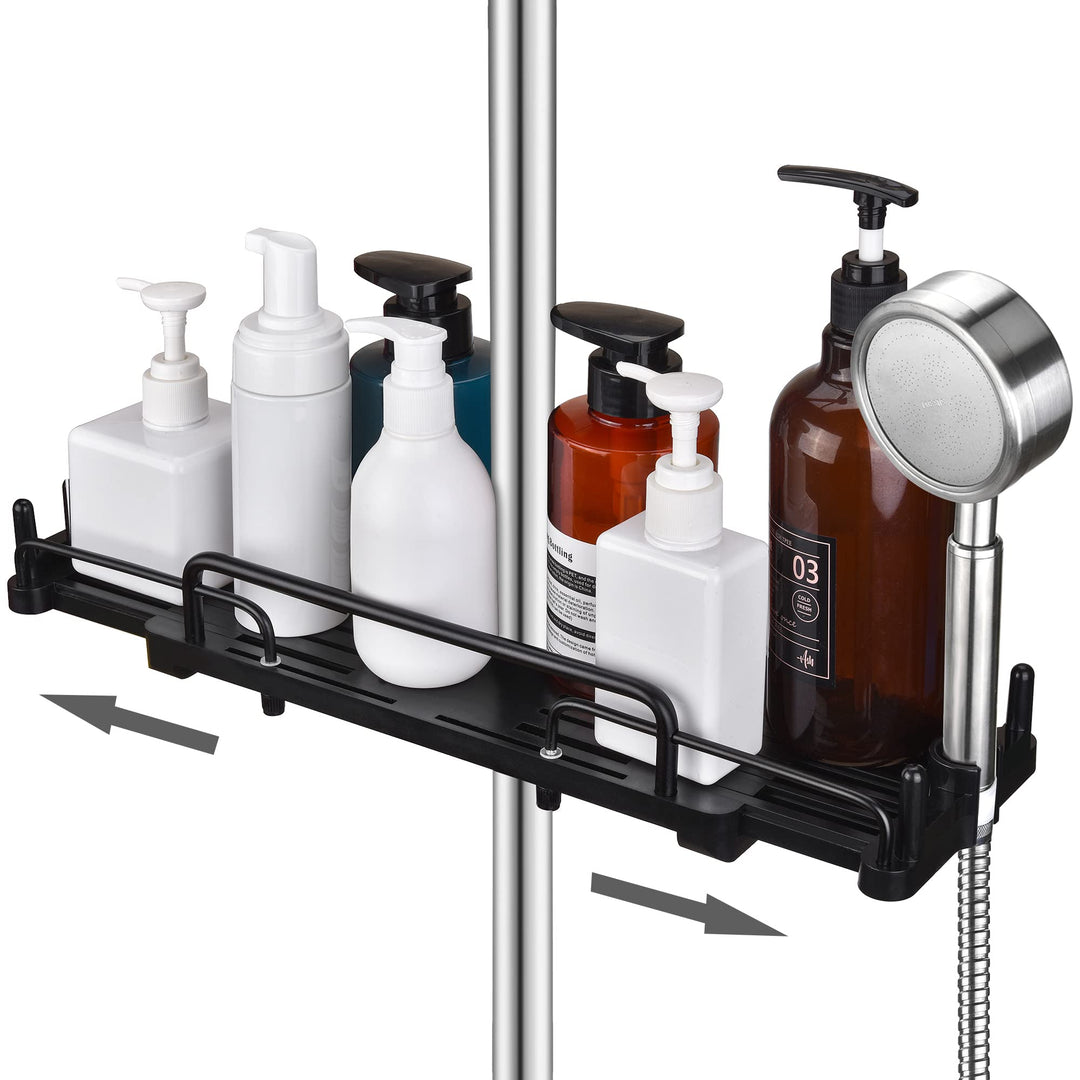 Duschablage Ohne Bohren Teleskopisch 32-48cm, Duschablage zum hängen Badezimmer Organizer, Duschrega