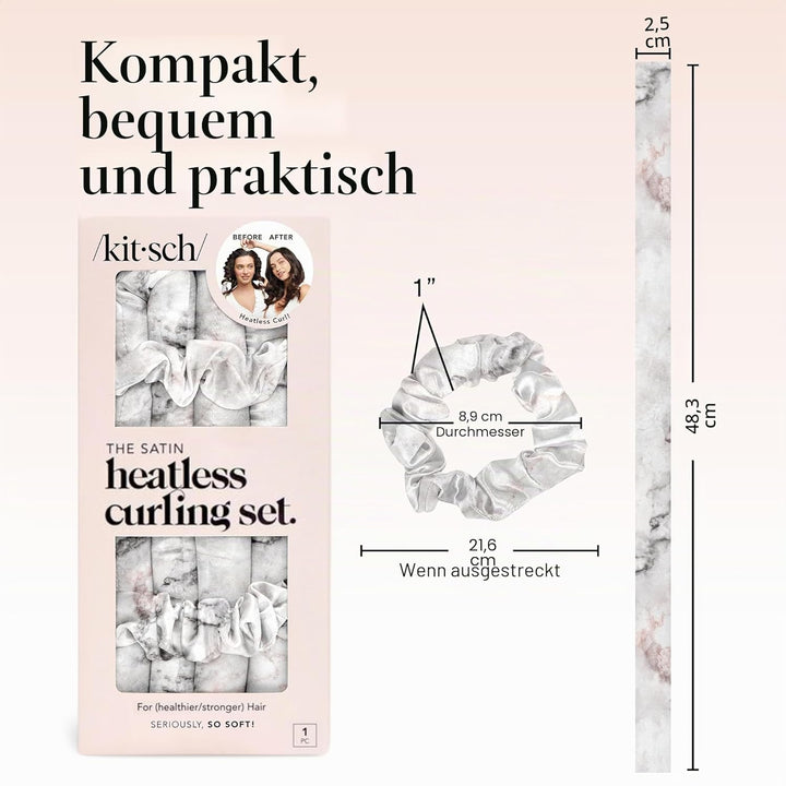 Kitsch Satin Heatless Curling Set - Lockenwickler für Heatless Curls | Heatless Hair Curler &amp; Hot Ro