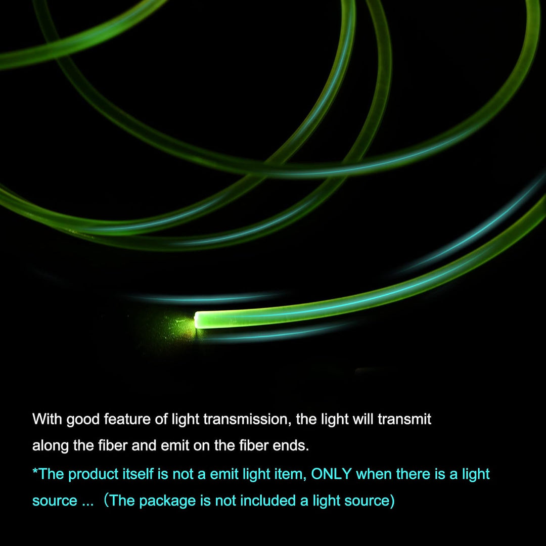 sourcing map PMMA Seitenglühend Glasfaserkabel 6mm 3.0M für LED Lichtleiter im Haus, Hotel