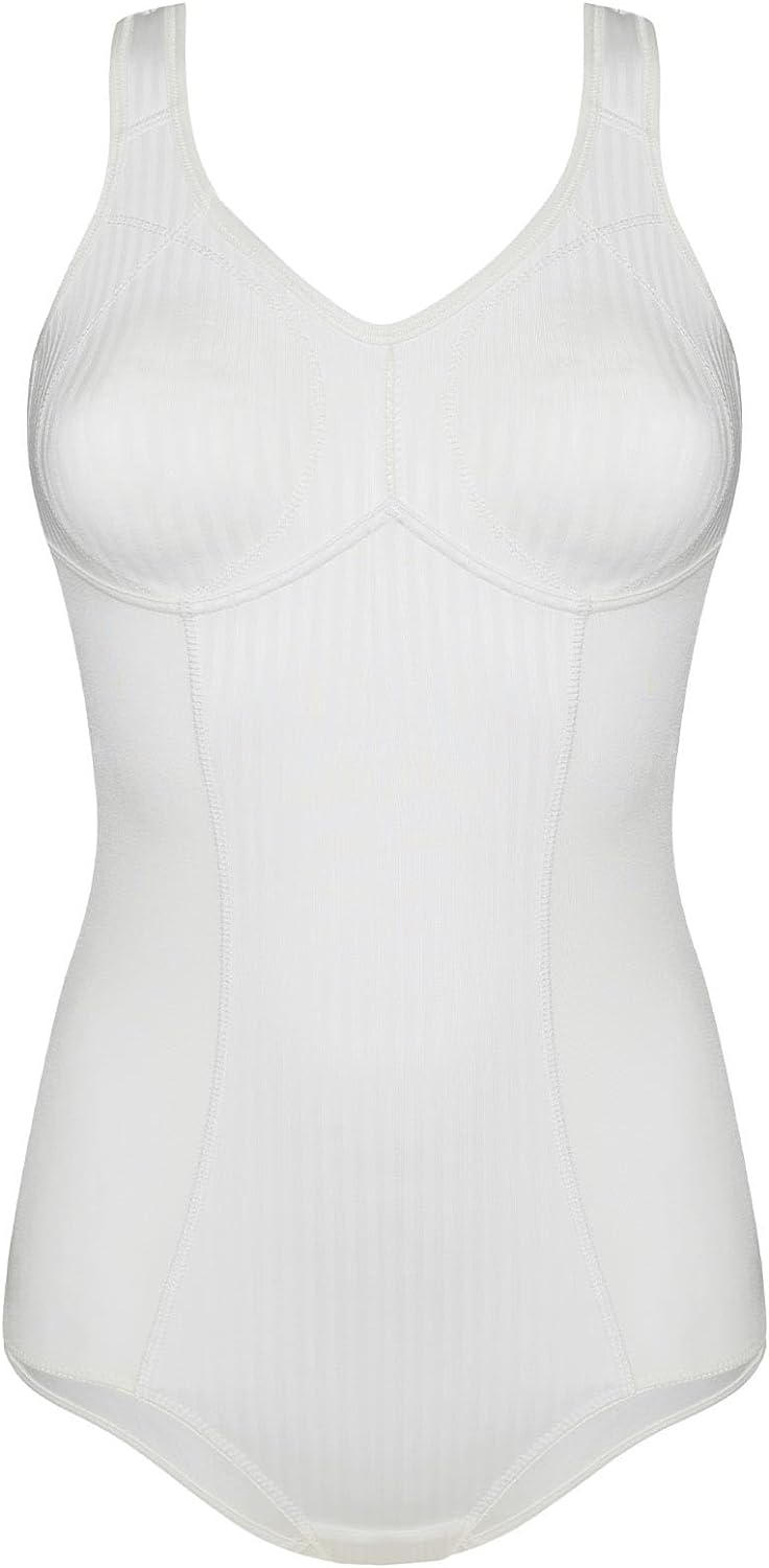 Susa Body ohne Bügel Cremana/Body Shapewear Damen stark formend/Frauen Mieder/Softer Bodysuit mit Sh