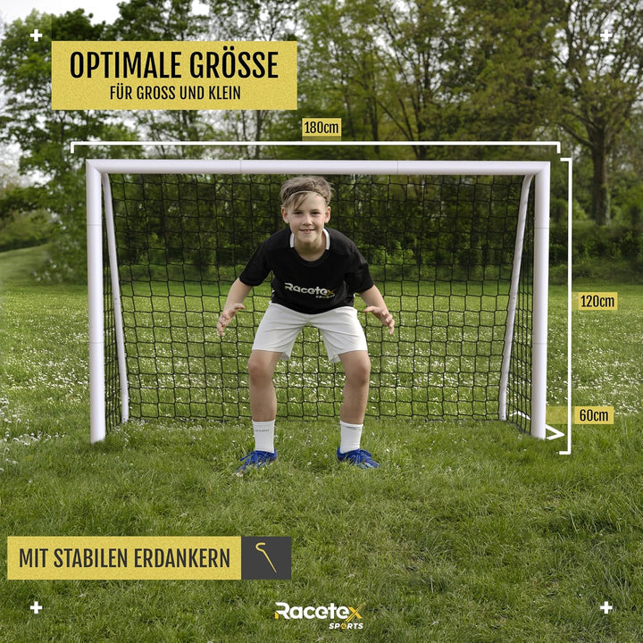 Fussballtore für Garten Kinder und Erwachsene [ENORM ROBUST] - Fussballtor Kinder mit Stabiler Stahl