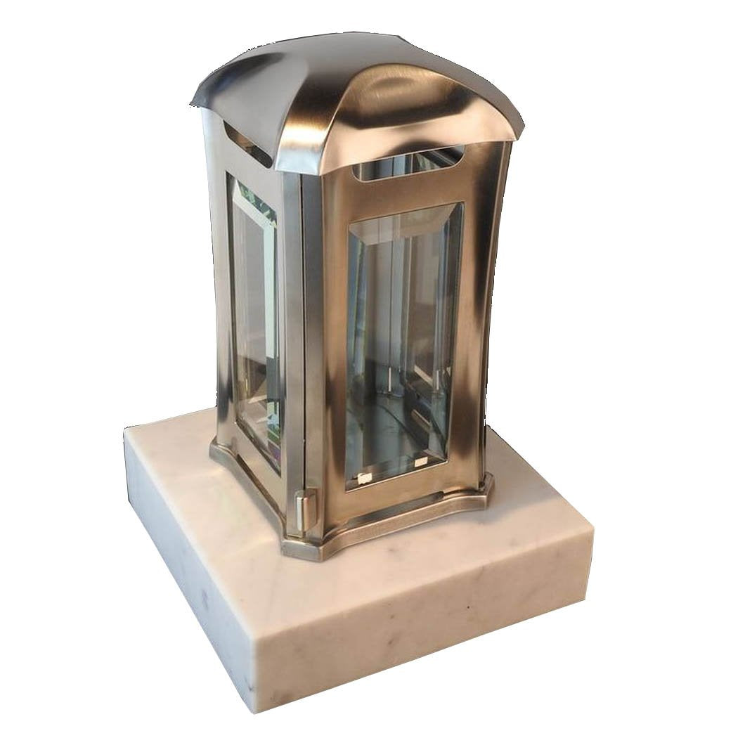 designgrab AEL5AGB1Carr Grablampe Venezia aus Edelstahl, Silber, 13 x 13 x 24 cm