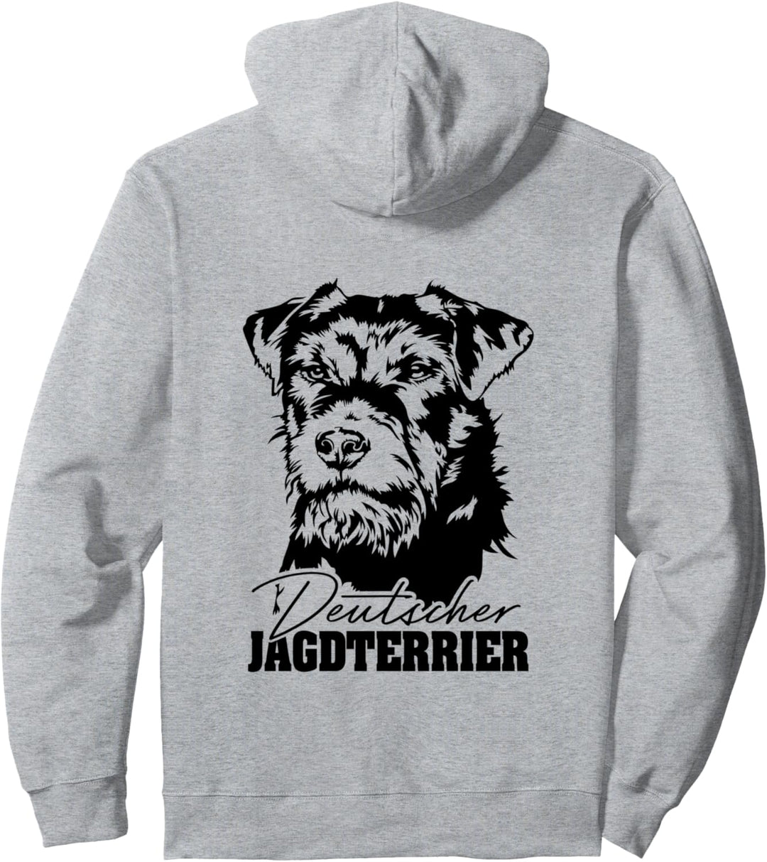 Deutscher Jagdterrier Portrait Hund Hundeportrait Hunde Pullover Hoodie
