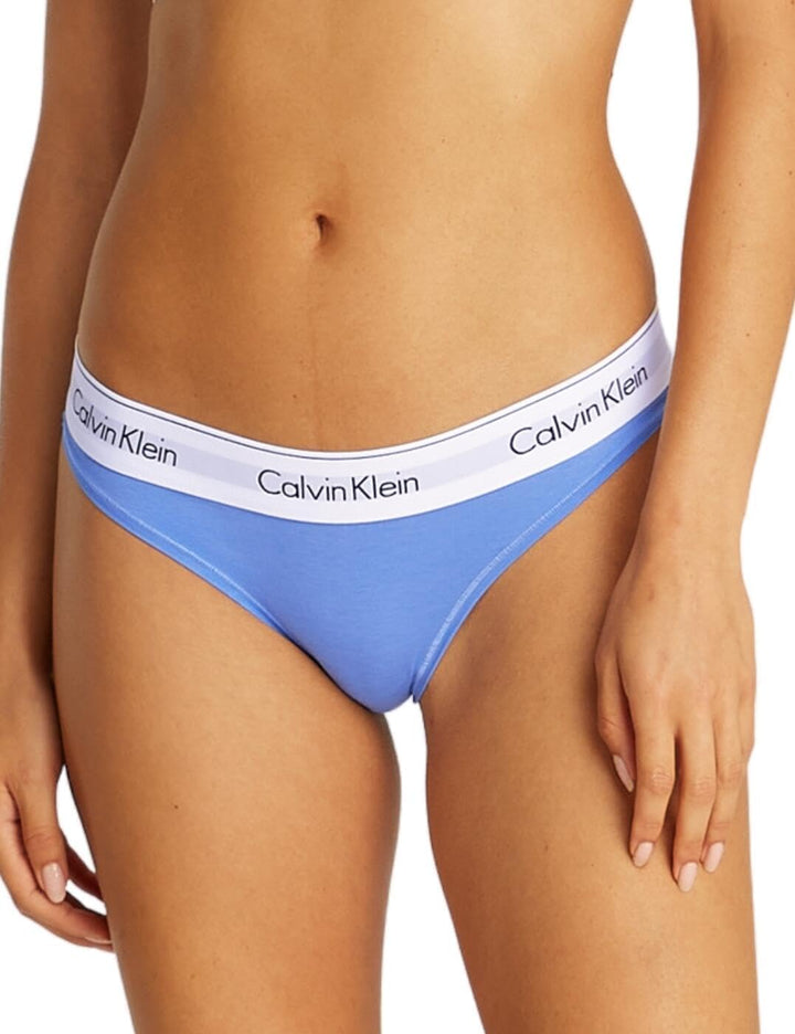 Calvin Klein Damen Bikinihose mit Logobund L Weiss, L Weiß