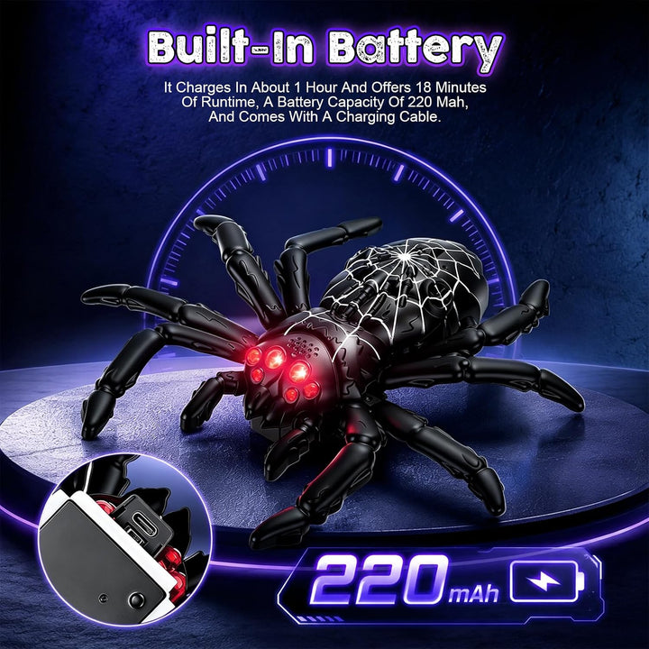 Ferngesteuerte Spinne Spielzeug Auto, RC Wandkletterspinne mit 360° Rotation, Stunt RC Auto zum Krab