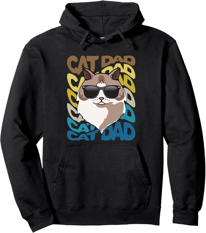 Retro Vintage Cool Ragdoll Katze Papa Kitty Dad Pullover Hoodie