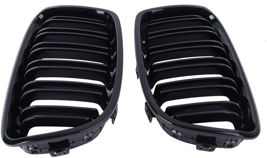Beside_Auto JK140 F20 F21 1er-Serie 2011–2014 Glänzend Schwarz Sport Nieren Doppellinien Kühlergrill