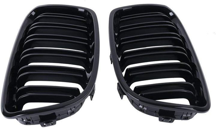 Beside_Auto JK140 F20 F21 1er-Serie 2011–2014 Glänzend Schwarz Sport Nieren Doppellinien Kühlergrill