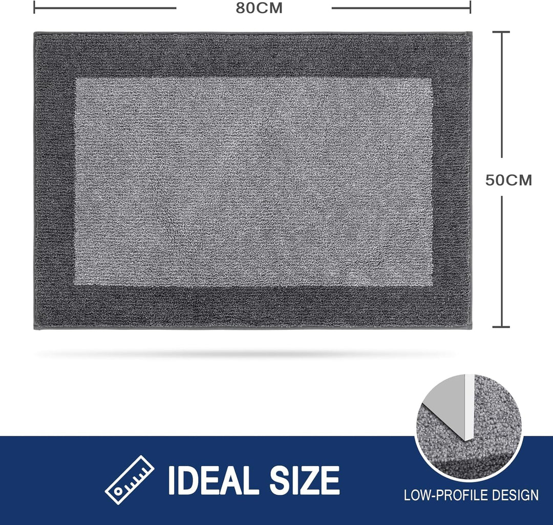 FCSDETAIL Schmutzfangmatte Innen 50 x 80 cm, rutschfeste Fussmatte, waschbar Sauberlaufmatte, absorb