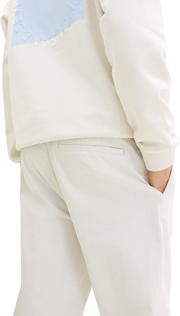 Tom Tailor Denim Herren Denim Tapered Fit Chino Hose 1037538 S 32244 - Foggy Dawn, S 32244 - Foggy D