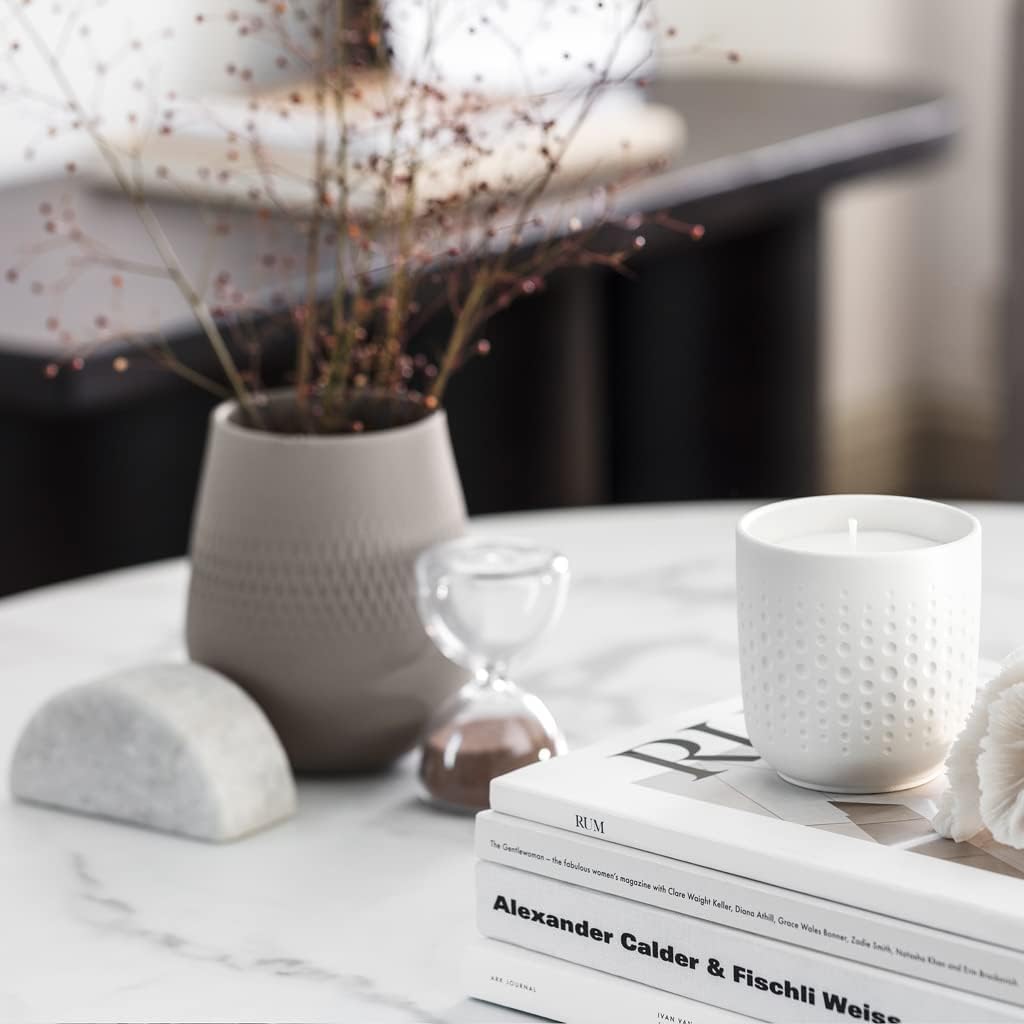 Villeroy & Boch – Manufacture Collier blanc Duftkerze Perle Sparkle 8,5x8,5x9 cm, Premium Porzellan,