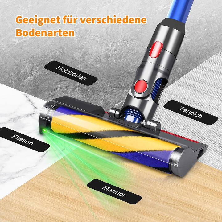 Ersatzkopf für den kabellosen Staubsauger Dyson V7 V8 V10 V11 V15, Mikrofaser-Samt-Rollenbürste mit