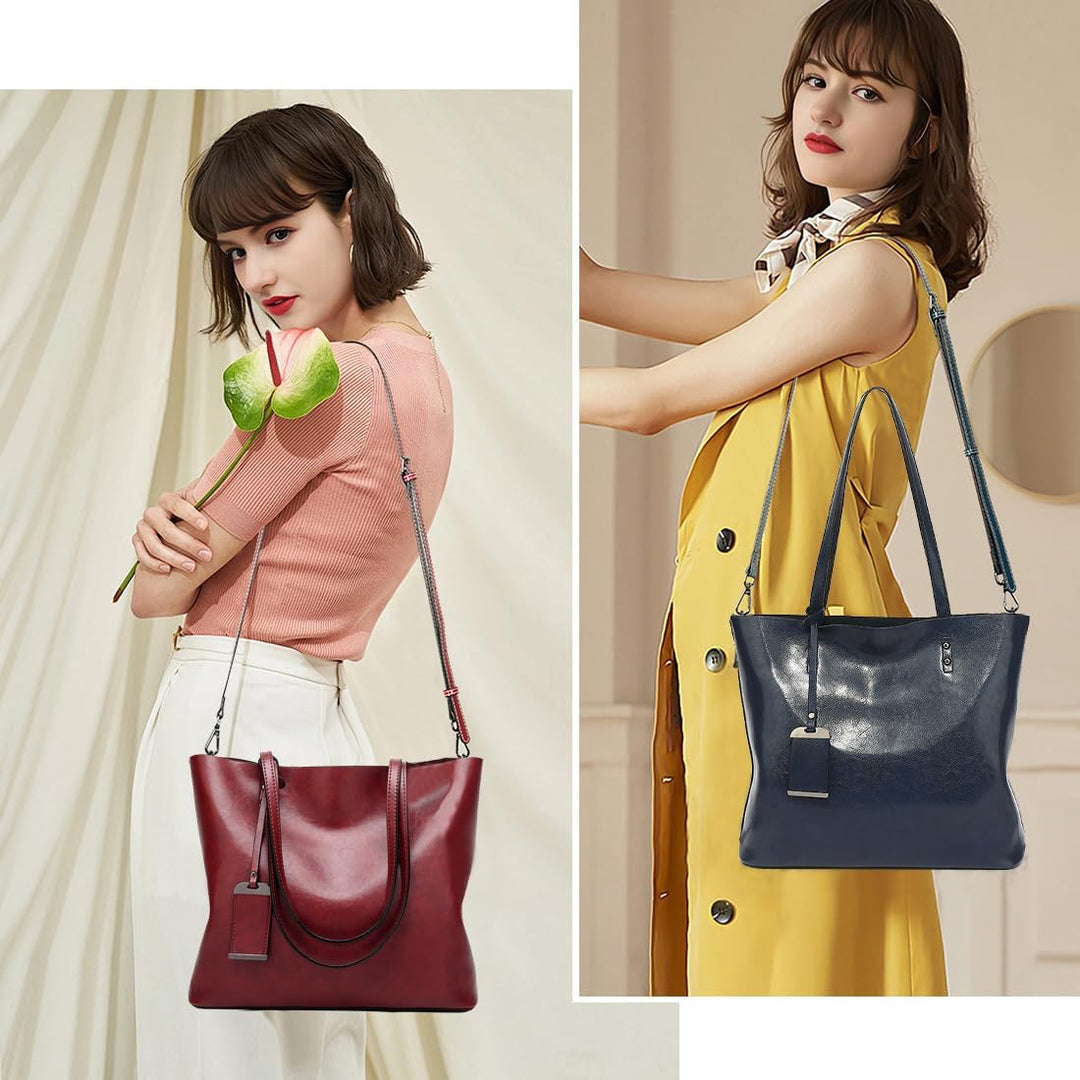 ALARION Frauen Top Handle Satchel Handtaschen Schultertasche Messenger Tote Bag Geldbörse 1 - Blau,