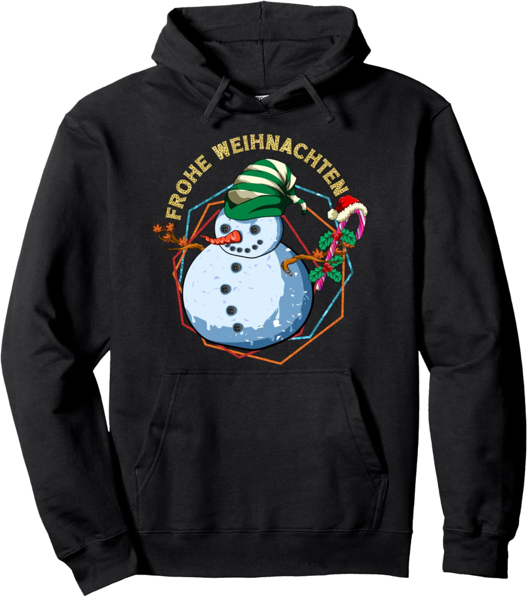 Heiligabend Pajama Kinder Frohe Weihnachten Schneemann Pullover Hoodie