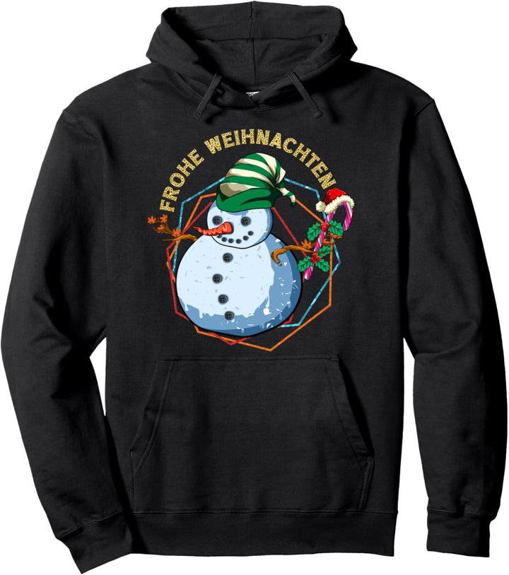Heiligabend Pajama Kinder Frohe Weihnachten Schneemann Pullover Hoodie
