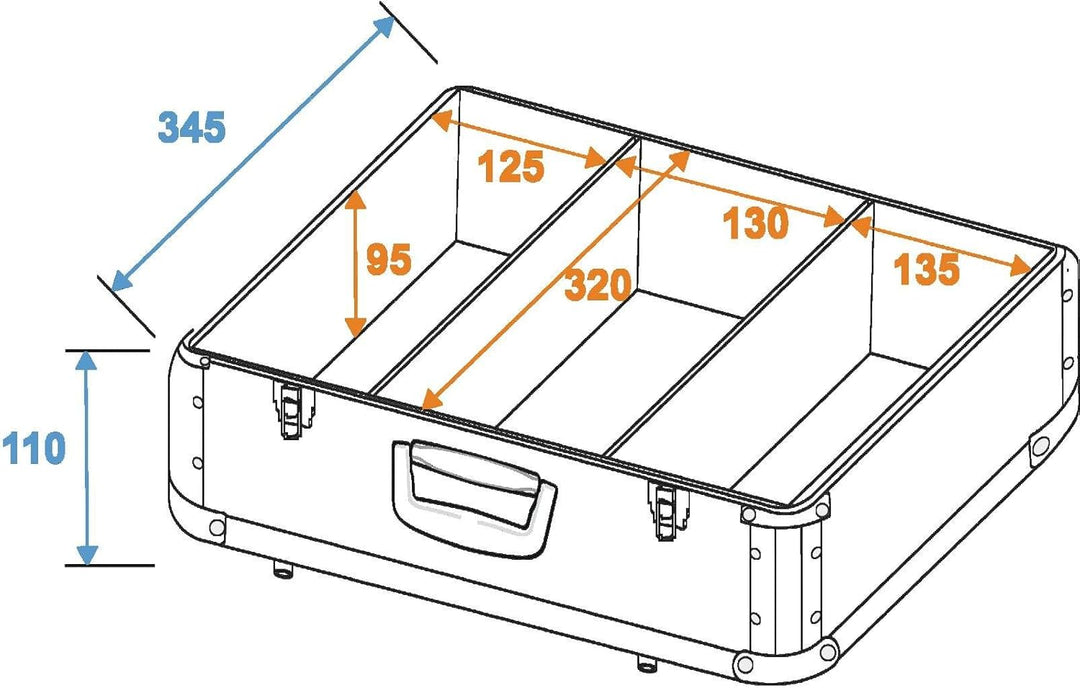 ROADINGER CD-Case ALU Digital-Booking abgerundet sil | CD-Case mit Aluminiumgehäuse für ca. 90 CDs