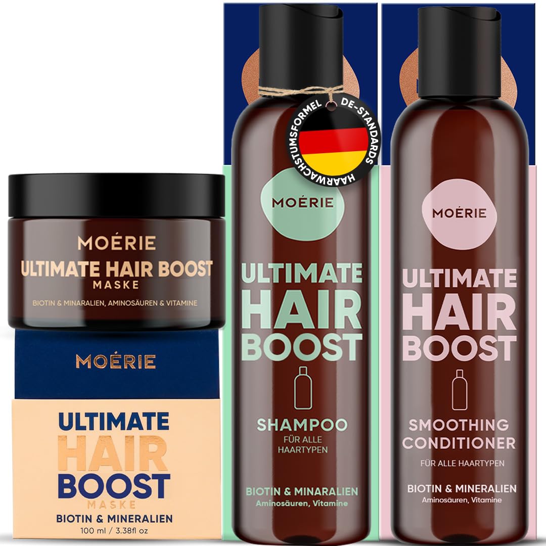 Moerie Mineralstoff-Shampoo Und Conditioner Plus Haarmasken-Paket – Das Ultimative Haarpflegeset – F