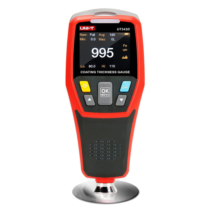 UNI-T UT343D Digitales Schichtdickenmessgerät Messgerät Messbereich 0 bis 1250 um mit USB-Datenfunkt