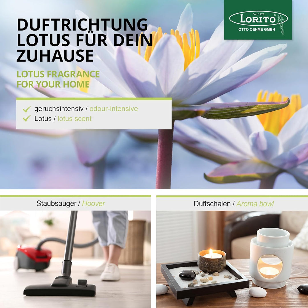 Lorito Lorol Duftgranulat für Staubsauger, Lotus, Staubsaugerduft Duftgranulat Staubsaugerdeo Raumdu