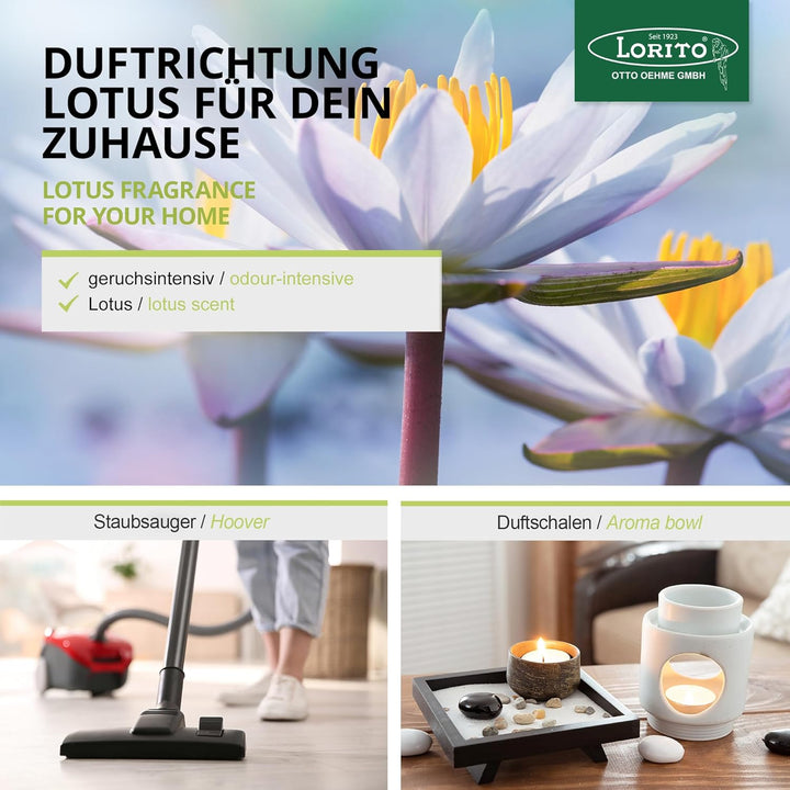 Lorito Lorol Duftgranulat für Staubsauger, Lotus, Staubsaugerduft Duftgranulat Staubsaugerdeo Raumdu