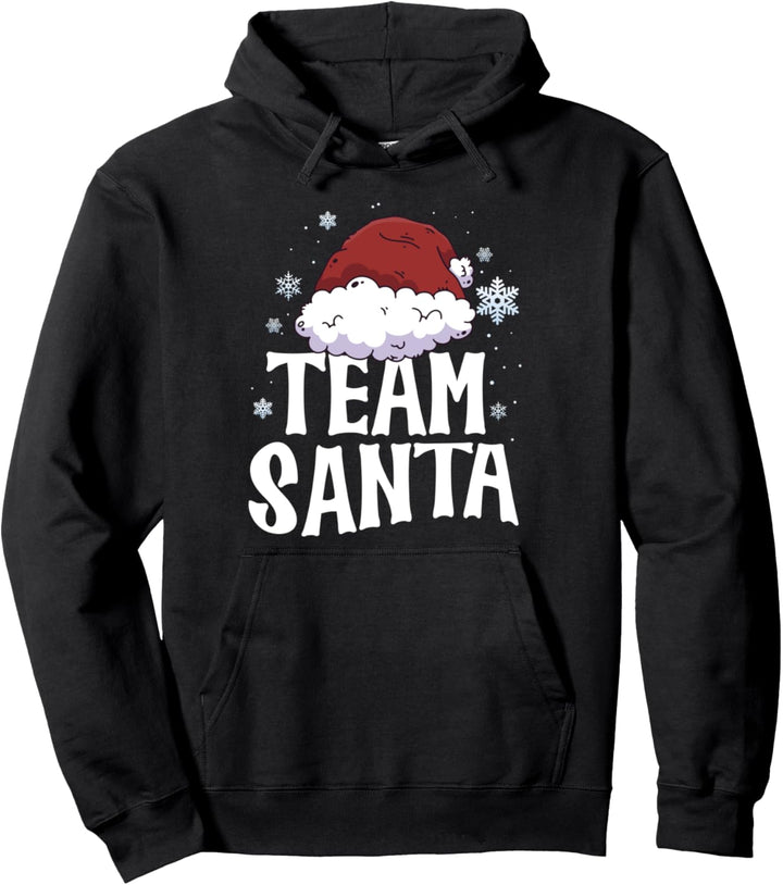 Team Santa Weihnachtsmann Partnerlook Ugly Xmas Pullover Hoodie