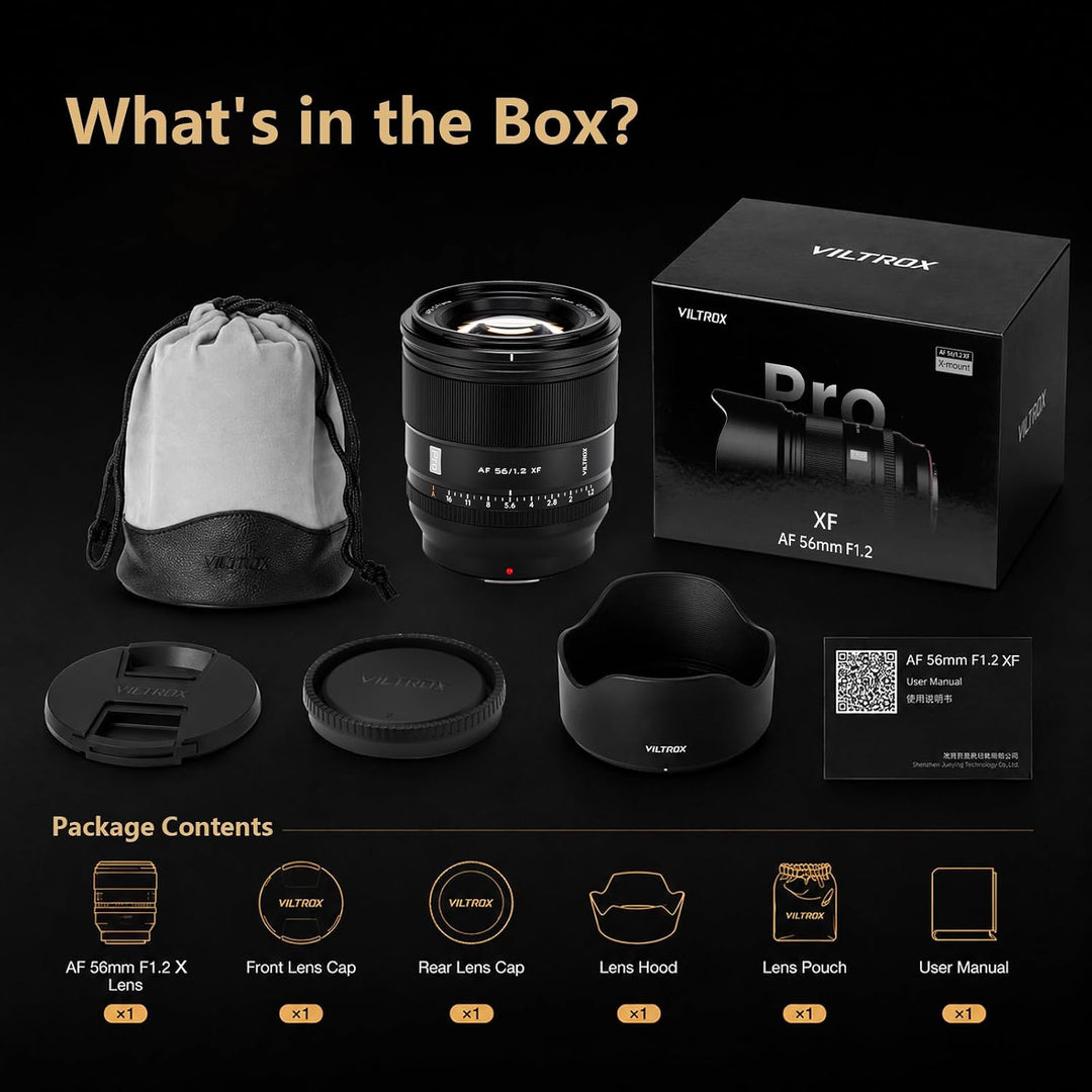 VILTROX 56mm F1.2 XF Objektiv für Fuji X-Mount Kameraobjektive APS-C Autofokus Lense Standardobjekti