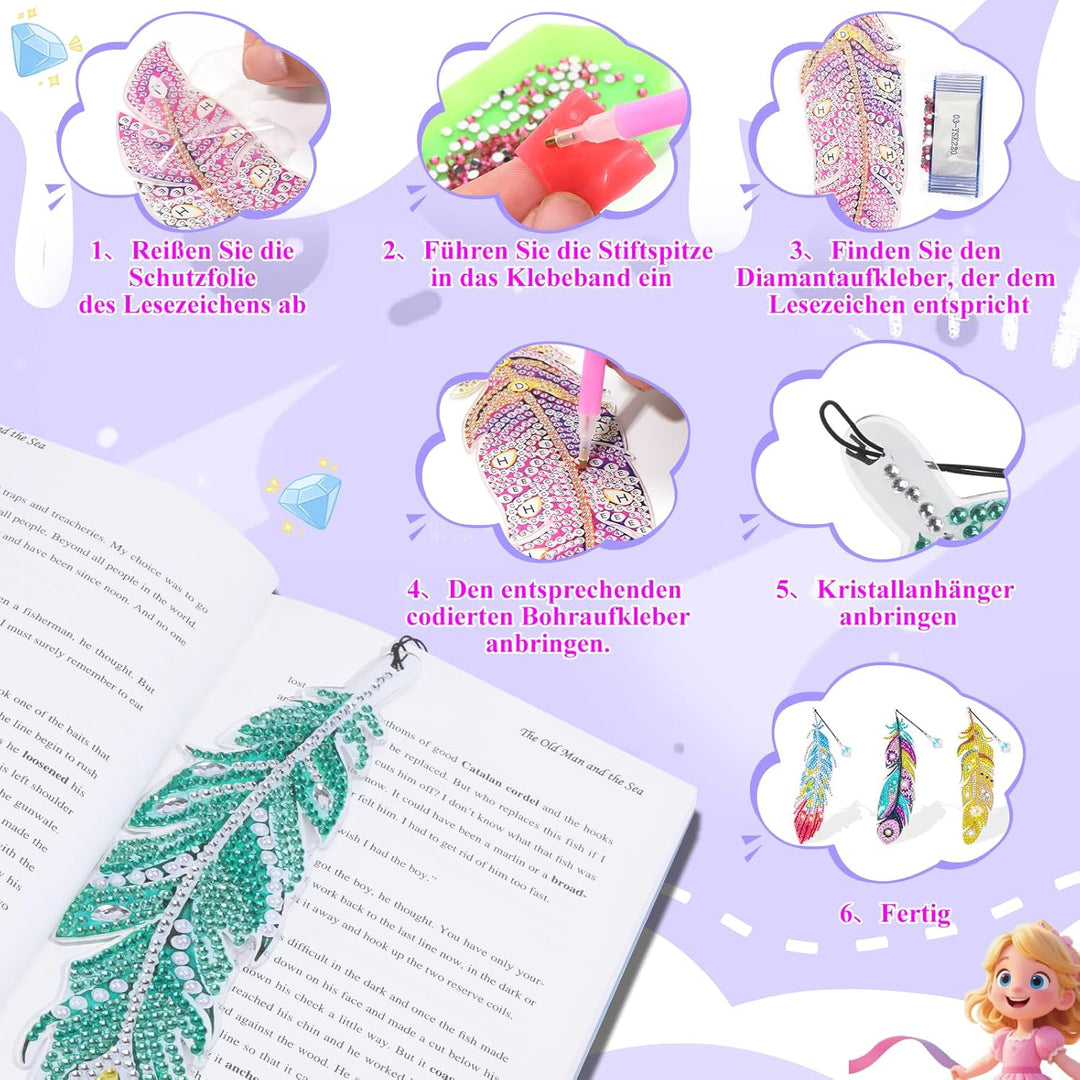 Diamond Painting Kinder, Bastelset Kinder ab 6 Jahre, Basteln Geschenke für Mädchen 6-11 Jahre DIY L