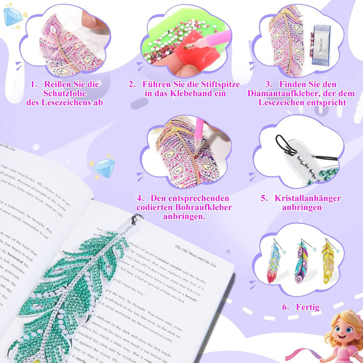 Diamond Painting Kinder, Bastelset Kinder ab 6 Jahre, Basteln Geschenke für Mädchen 6-11 Jahre DIY L
