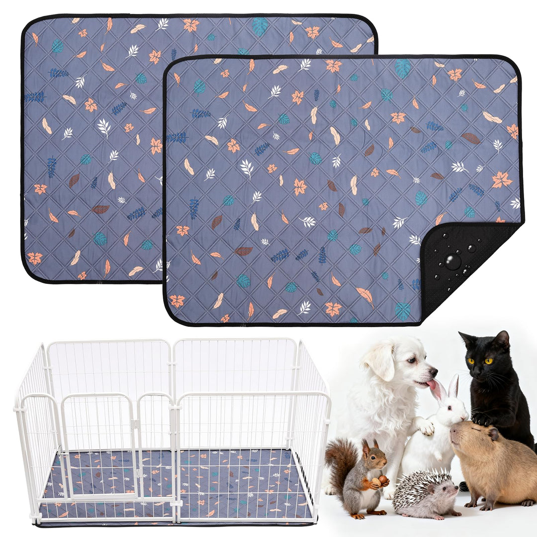 2 Stück PIPI Pads 90x70cm für Meerschweinchen, wasserdichte &amp; rutschfeste Unterlage mit 4 Lagen, sup
