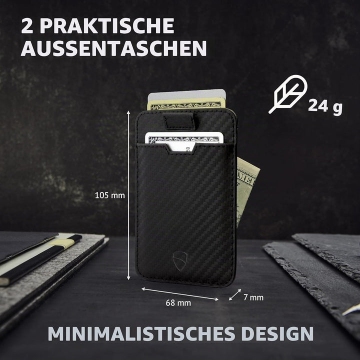 Vaultskin Chelsea Ultra-Slim Leder-Geldbörse für die Vordertasche - RFID-Blockierung für Männer mit