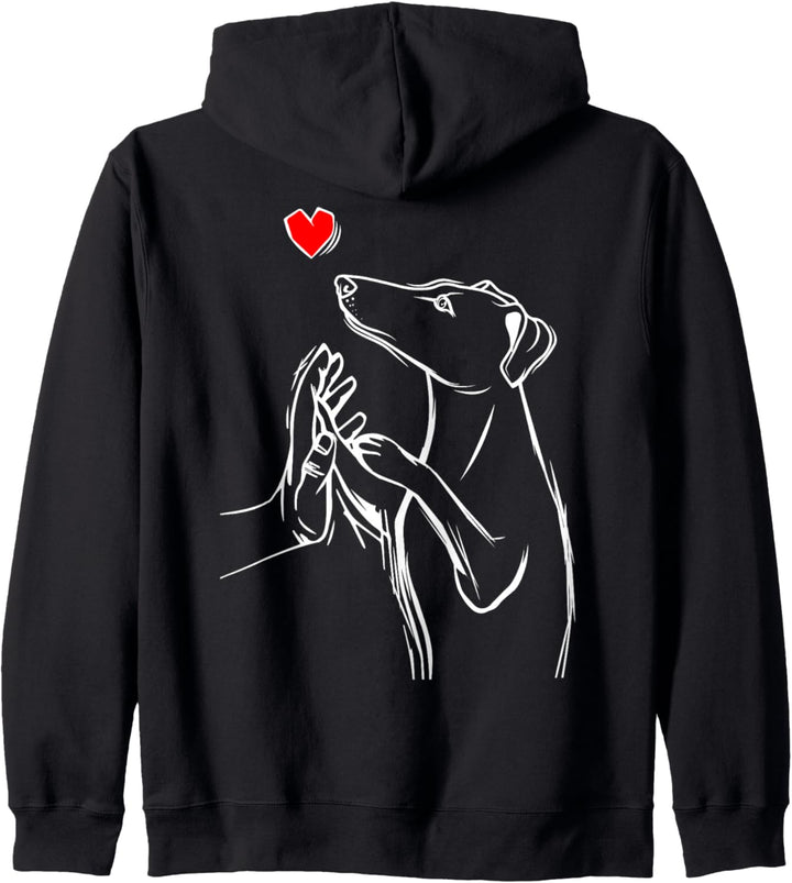 Windhund Greyhound Hunde Frauchen Damen Kapuzenjacke