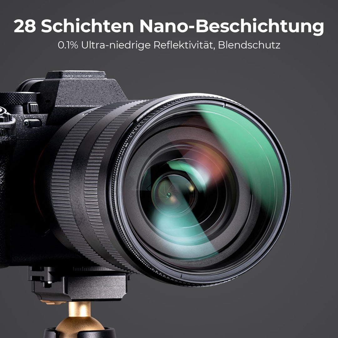 K&F Concept Nano-X Serie Ultra-niedrige Reflexion Polfilter 46mm CPL Filter Polarisationsfilter MRC