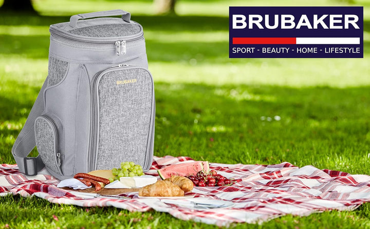 BRUBAKER Kühltasche für 2 Flaschen Wein und Champagner bis 1,5 l, gepolsterte Weinkühltasche - Pickn