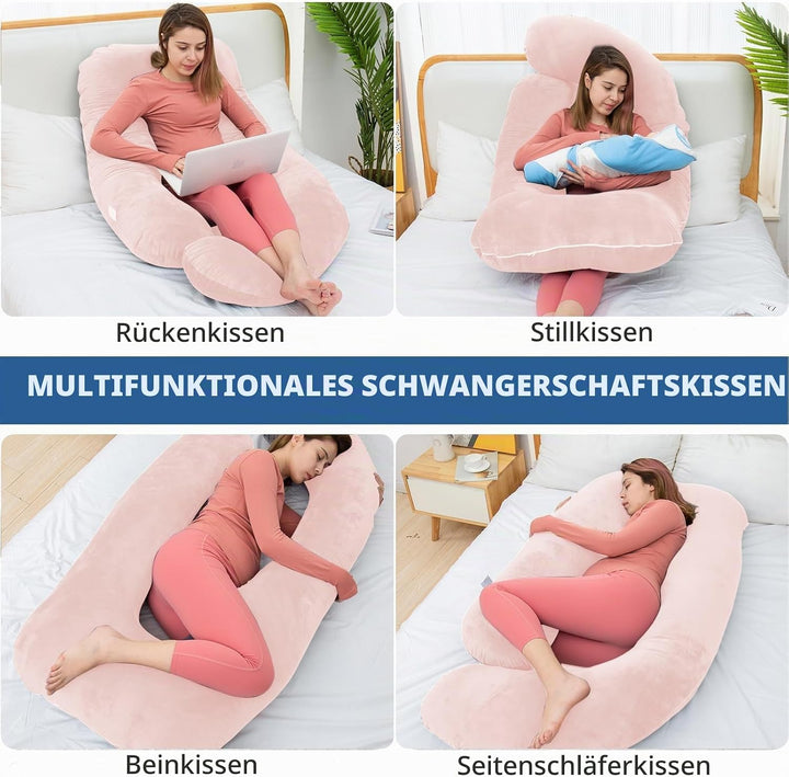 Schwangerschaftskissen, U-förmiges Ganzkörperkissen, Stillkissen, Stütz- und Schwangerschaftskissen