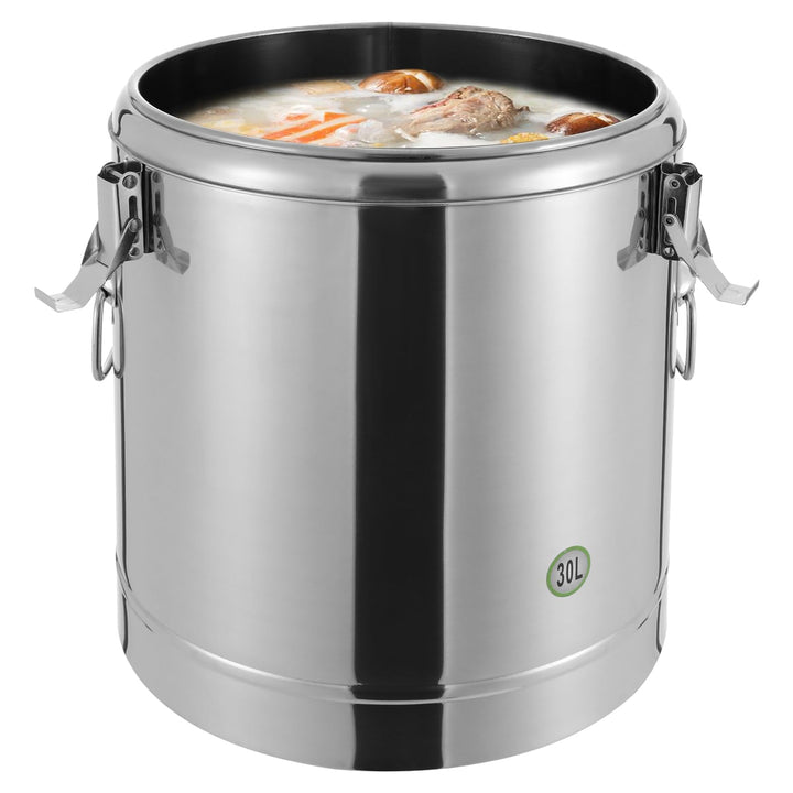 Thermobehälter Essen 10L/20L/30L, Lsolierter Suppenbehälter aus Edelstahl, Thermobehälter für Essen,