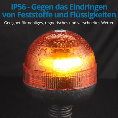 AUTOUTLET 2X Rundumleuchte, 24 LED Warnleuchten Amber Rundumkennleuchte Blinkleuchte 12V/24V, mit 3