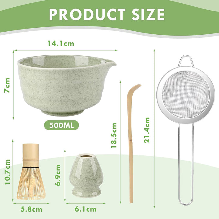 5 Stück Matcha Set, Matcha Whisk Set, Matcha Tea Set, Stylisches Matchas Set Mit Matcha Besen, Match