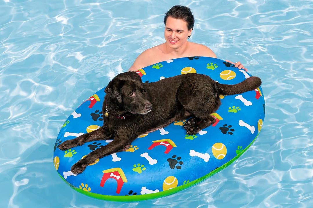 Bestway Luftmatratze Pfote für Haustiere, 142 x 95 x 17 cm, 45 kg Belastbarkeit, strapazierfähiges P